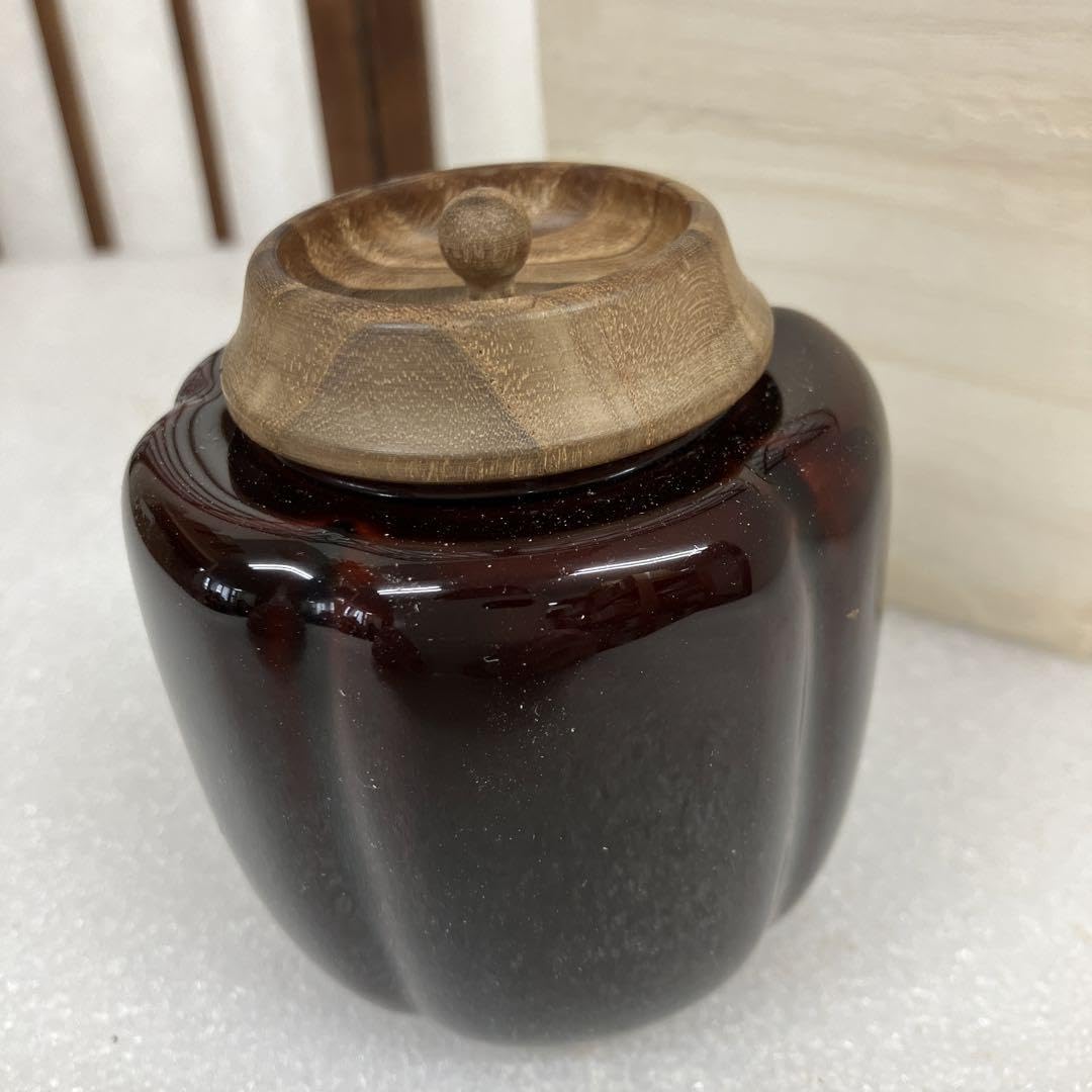 茶道具　￼茶入　 阿古陀　如心斎好　内黒外留　茶入　N202AKN Amazon.co.jp: 茶道具 茶入 阿古陀 如心斎好 内黒外留 茶入