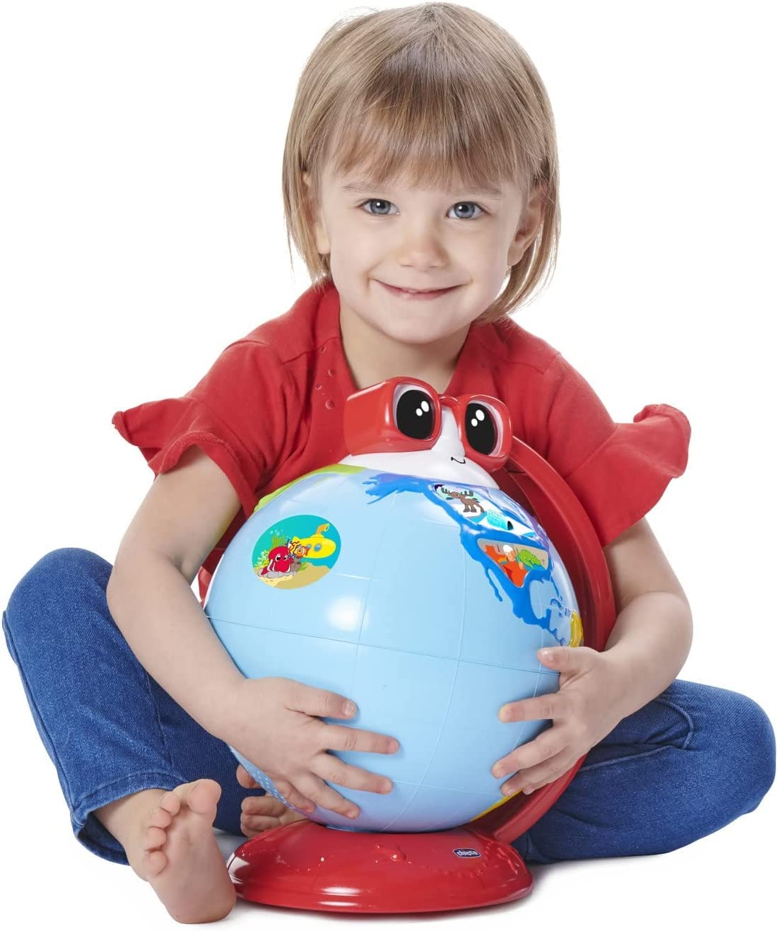 Chicco Juego Dante El Globo Parlante, Globo Educativo e Interactivo para Aprender Geografía, 3 Modos de Juego con Frasi, Quiz y Canciones en la Tierra, Inspirado en el Método Montessori, 2-6 Años