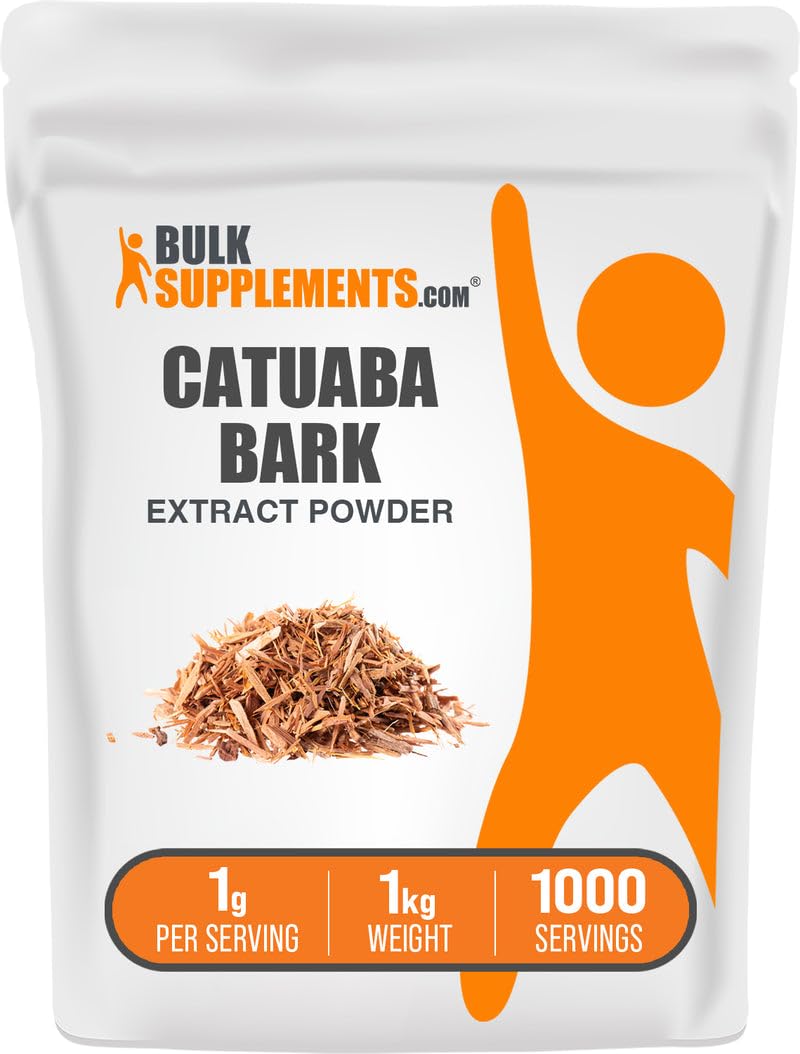 BulkSupplements.com Catuaba Bark Extract Powder - Catuaba Bark Powder, Herbal Supplement - Vegan & Gluten Free, 1g per Serving, 1kg (2.2 lbs) (Pack of 1)