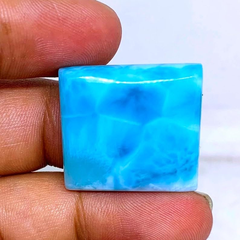 Larimar cabochon carré en vrac à monter soi-même pour collier d'été et bijoux bohèmes