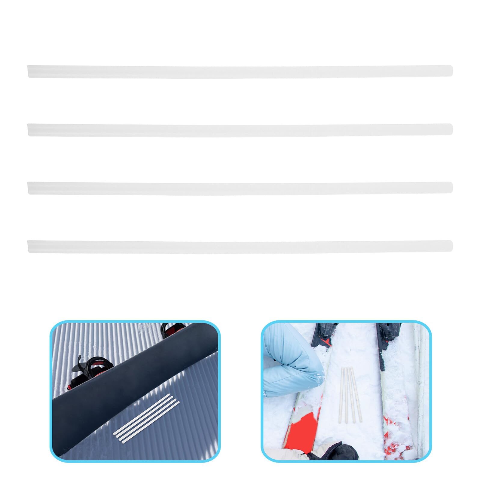 GARVALON Kit 4 Bastoncini di Cera per Riparazione Base Snowboard, Attrezzatura per Manutenzione Sciolina Sport Invernali, Utensili per Base Snowboard per Riparazioni Rapide e Scorrevolezza