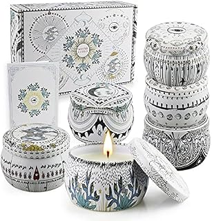 HYH Scented Candle Gift Set, 6 Pcs Tarot Candle Set Natural Soy Wax, 30h Burn Time 4.4oz Aromatherapy Candle Set for Home Scented for Christmas, Thanksgiving, Birthday, Bath and Vegan for Family