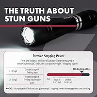 Vista 3 de SABRE Pistola de electrochoque táctica 2 en 1 con linterna LED, pistola de electrochoque de autodefensa con carga de 2.517 µC que produce dolor