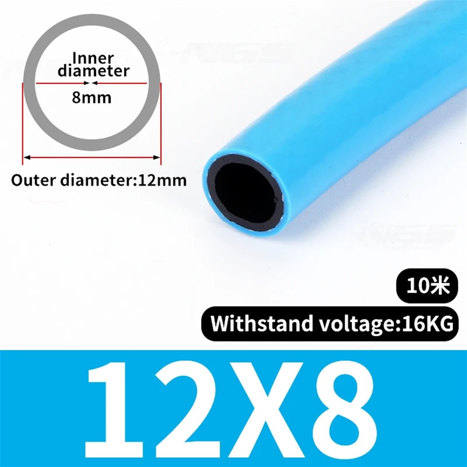 Tubo flessibile in PVC PU da 10 M 12 * 8 mm Tubo flessibile di serraggio pneumatico ad alta pressione for compressore tracheale a prova di esplosione