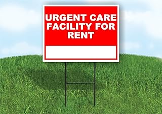 Urgent care facility for rent Write On Me Red 18x24 in Single Sided Yard Road Sign w/Stand