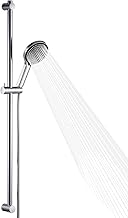 OFFO Saliscendi Doccia,Asta Doccia 100 cm,Saliscendi Doccia con Soffione,Asta Doccia con Soffione e Doccetta con 6 Tipi di Getto e Flessibile da 1,6 m,Cromo