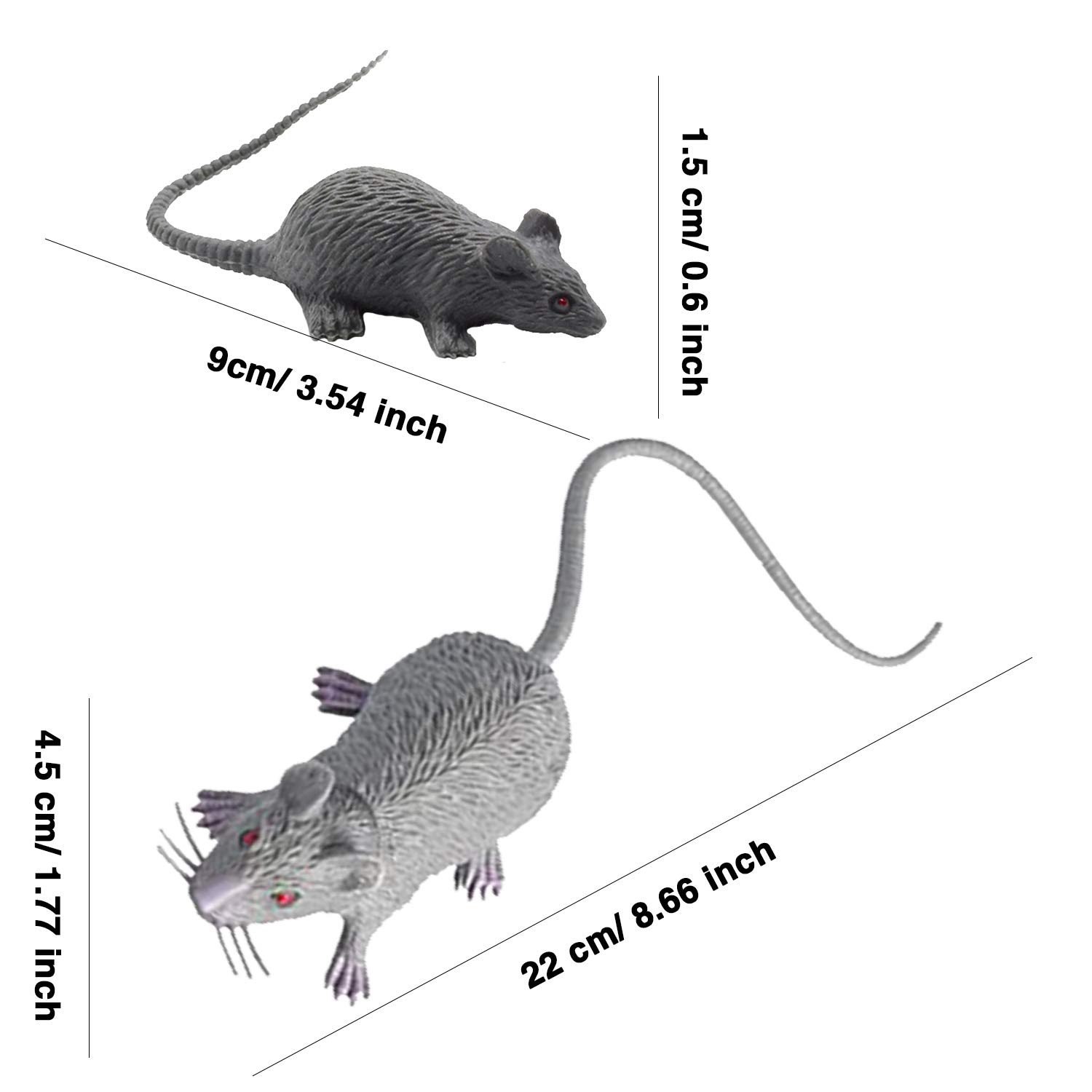 Juguet De Simulación De Ratón Para Halloween, Modelo De Animal De Rata Pequeña Realista Para Fita De Halloween, Casa Encantada, Accorios De Decoración, 10 Piezas - AliExprs 15