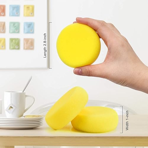 Miniatura 2 de YoleShy 25 esponjas de pintura, esponja de artista para acuarela, manualidades, cerámica, arcilla, cerámica, pintura facial y uso doméstico (2.8