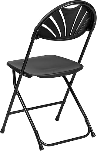 Miniatura 12 de Flash Furniture HERCULES Series - Silla plegable con respaldo de plástico de carbón de 650 libras, 8 unidades Carbón vegetal,Negro