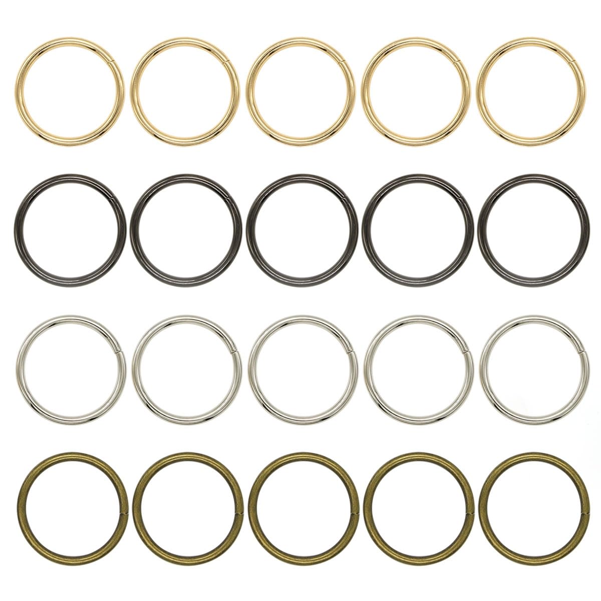 20 hebillas de anillo tórico, juntas tóricas, hebillas de cinturón para hardware, accesorios de manualidades, llaveros y cinturones