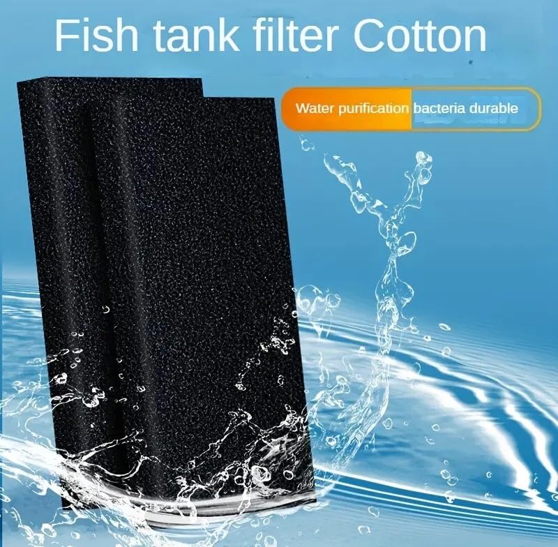 Image of VAYINATO Aquarium Black Bio Sponge Uncut Full Piece 30 * 50 * 2 CM (Can Be Cut 30Cm*10Cm - 5 Pcs) Reusable Filter Sponge for Aquarium Fish Tank | Cut to Fit Any Size (Medium Porus) By Petzlifeworld