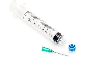 5 Pack 10ml Industrial Syringes with Needles Blunt Tipped for Vape Pen Cartridges