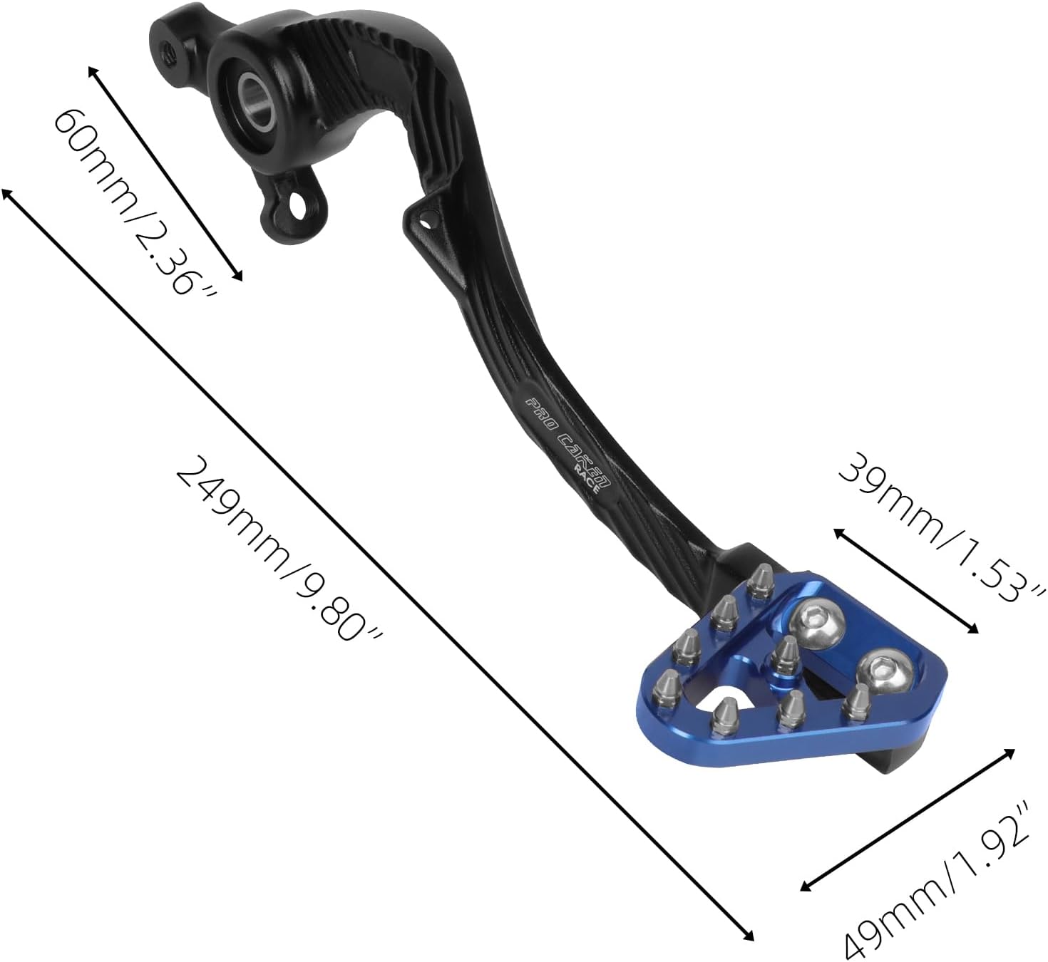 PRO CAKEN CNC Motorcycle Rear Foot Brake Pedal Lever Unfolding 7075 Aluminum Alloy Forged for 250SX 250 300EXC HARDENDURO CKD SIXDAYS TC250 TE250 TX300 Dirt Bike