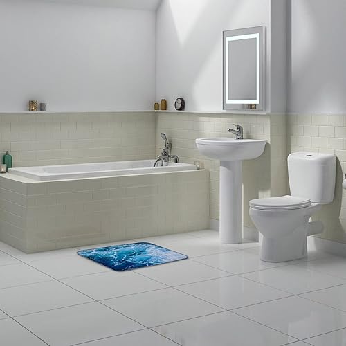 Miniatura 8 de Tapete de baño antideslizante para el mar suave acogedor duradero grueso para baño de secado rápido alfombras de felpa para bañeras 16 x 24 pulgadas
