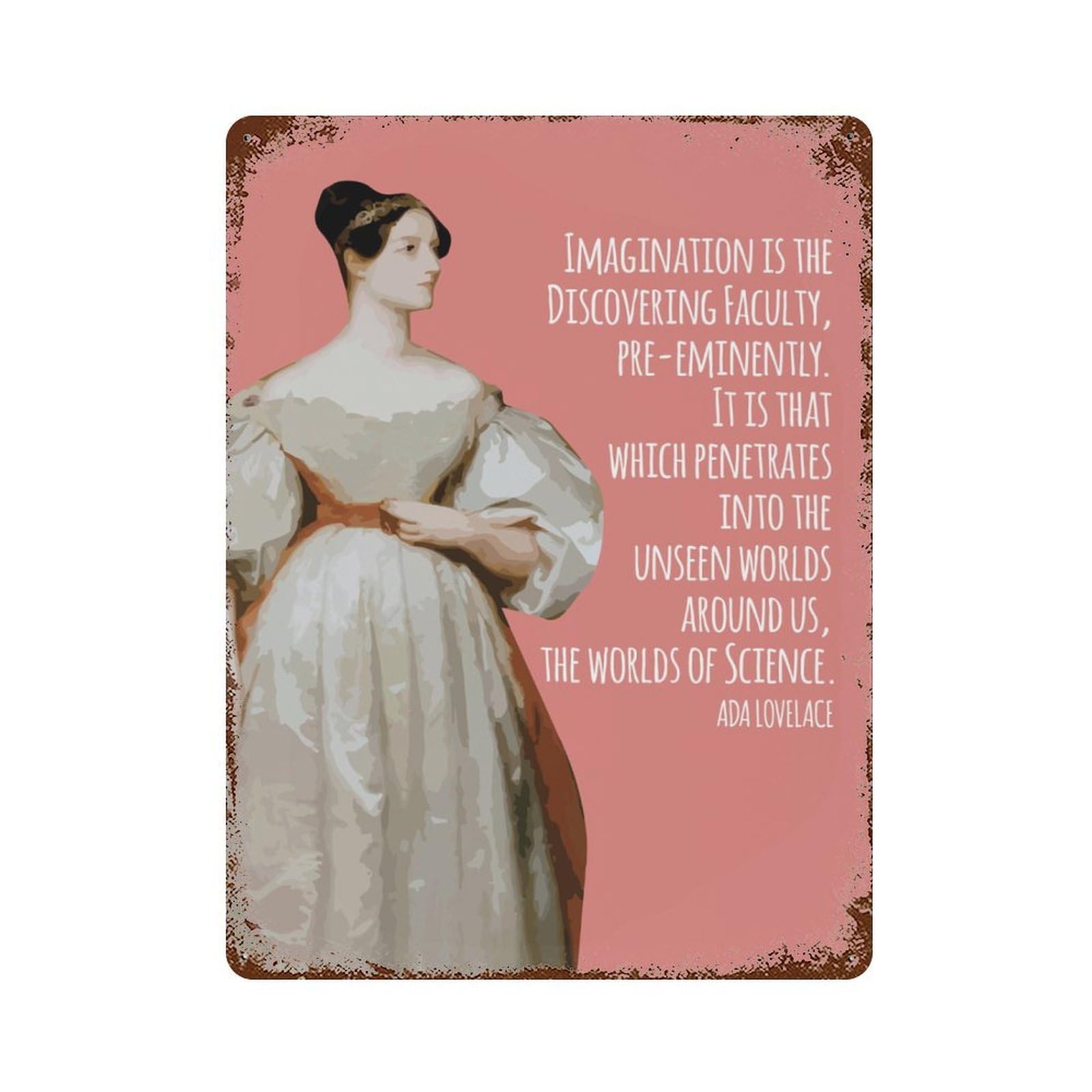 xiaoxiaoshen Quote Imagination Wall Decor Art Metal Tin Poster Modern Home Decor Art Home Bar Shop Decorations Vintage Sign 40x30cm