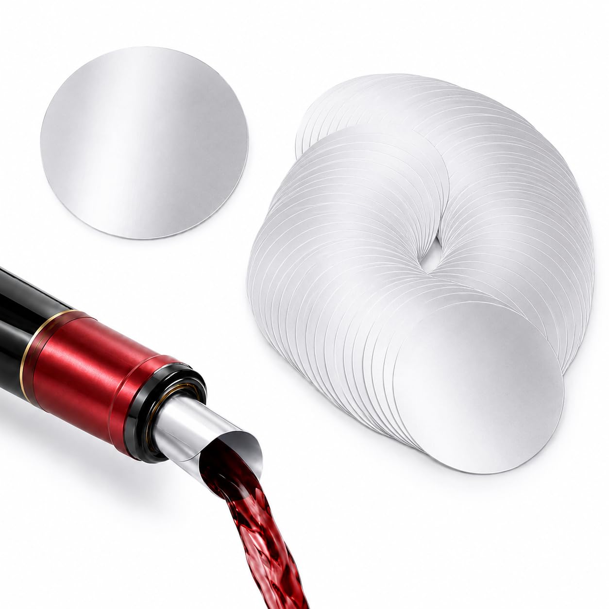 Flexible Anti Drip Wine Pour Sheets Reusable Wine Pourer Discs