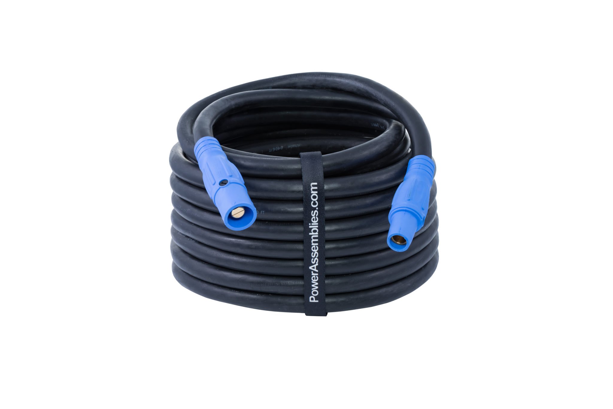 Power Assemblies 4/0 AWG Blue Type SC Entertainment & Stage Lighting Cable Rated for 400 Amps, Male/Female Series 16 Camlocks, 50 Foot Cord
