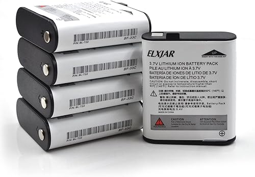 Miniatura 7 de hflexgrad Paquete de 5 baterías de iones de litio de 3.7 V 1400 mAh de repuesto para BL-T22, compatible con baofeng BF-33C, TD-M1, Retevis RT45,