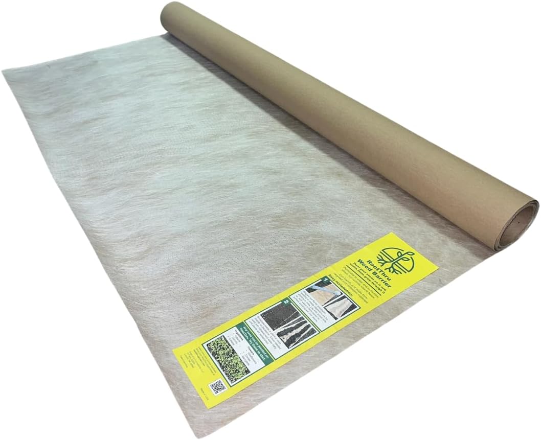 Weed Barrier, 4FTx50FT, Natural, Eco-Friendly, Non-Toxic, Landscape Fabric, Garden Ground Cover, Agricultural Mulch, Gardening Weed Mat, Geotextile Fabric, Weed Blocker
