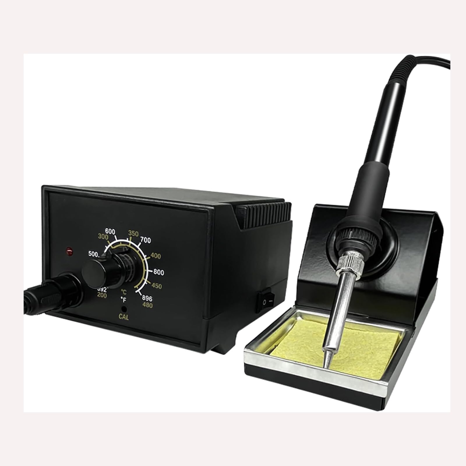 MObyat Estación De Soldador, Máquina De Soldadura De 60 W, Control De Temperatura Ajustable De 200 ℃ -480 ℃/Potencia De Transformador Suficiente/Calentamiento Rápido, para Soldadura Y Reparación