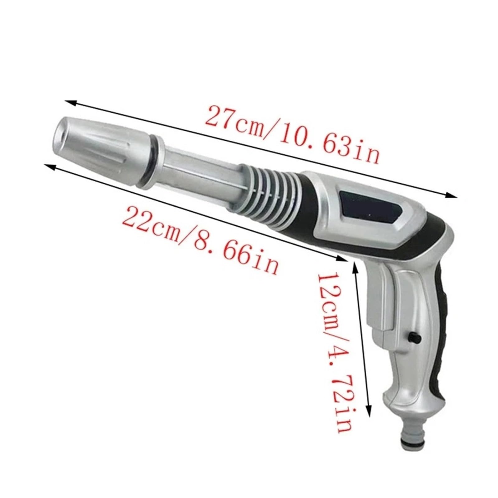 Pistola pulverizadora con manguera Boquilla, Boquilla de agua alta presión Metal ajustable, limpieza riego jardín for motocicleta y coche