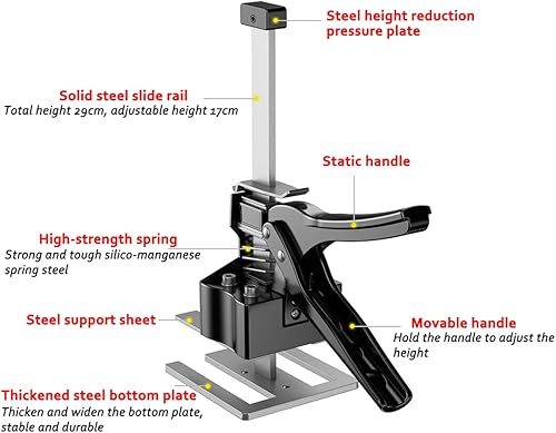 Miniatura 4 de DUEBEL Paquete de 2 unidades de herramientas de brazo de ahorro de mano de obra, montaje de gato de hasta 374.8lbs, elevador de tablero, gabinete,