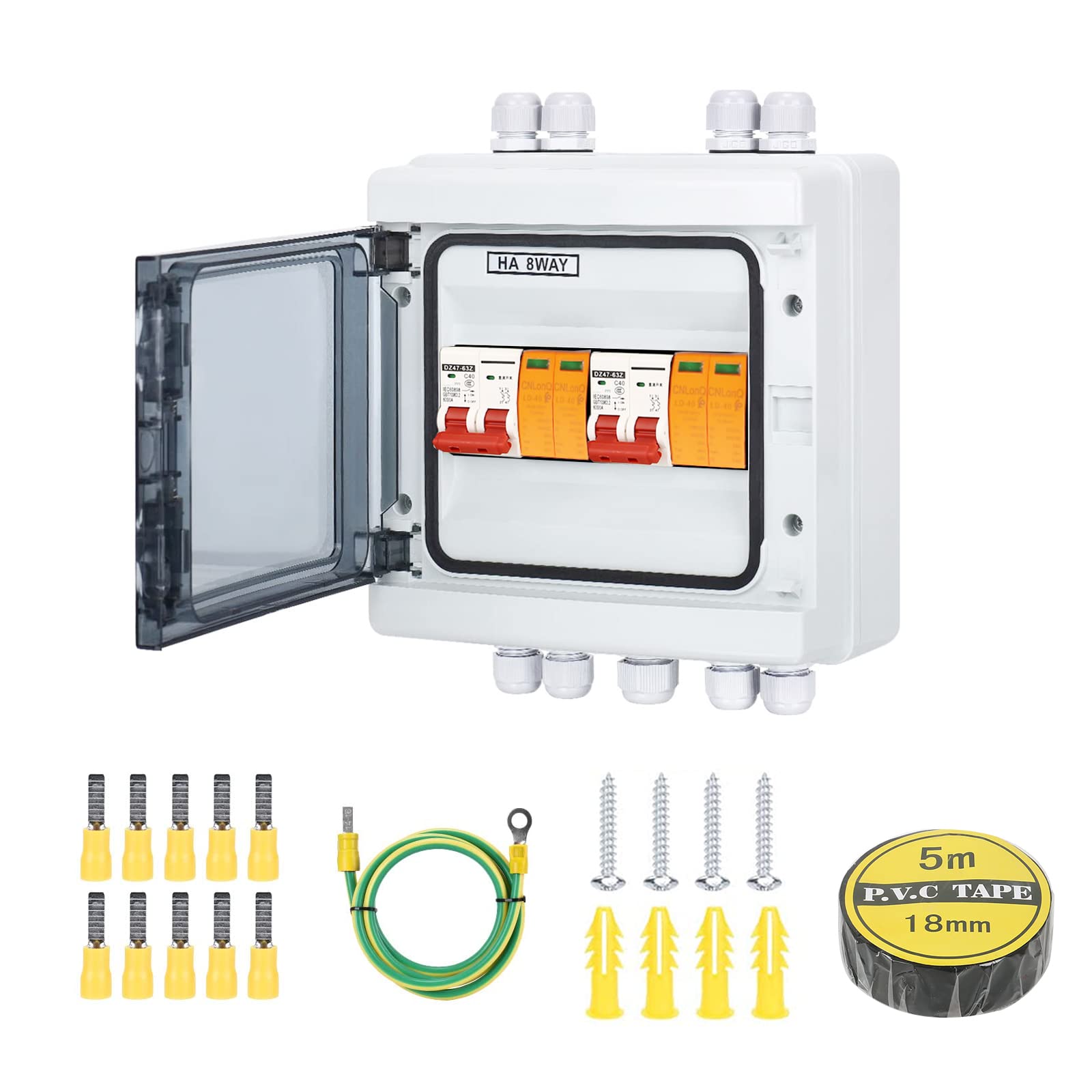 Protezione Sovratensioni Fotovoltaico HENYEER - Interruttore Isolatore CC 40A/1000V, 2 Stringhe, IP65 - Foto 5