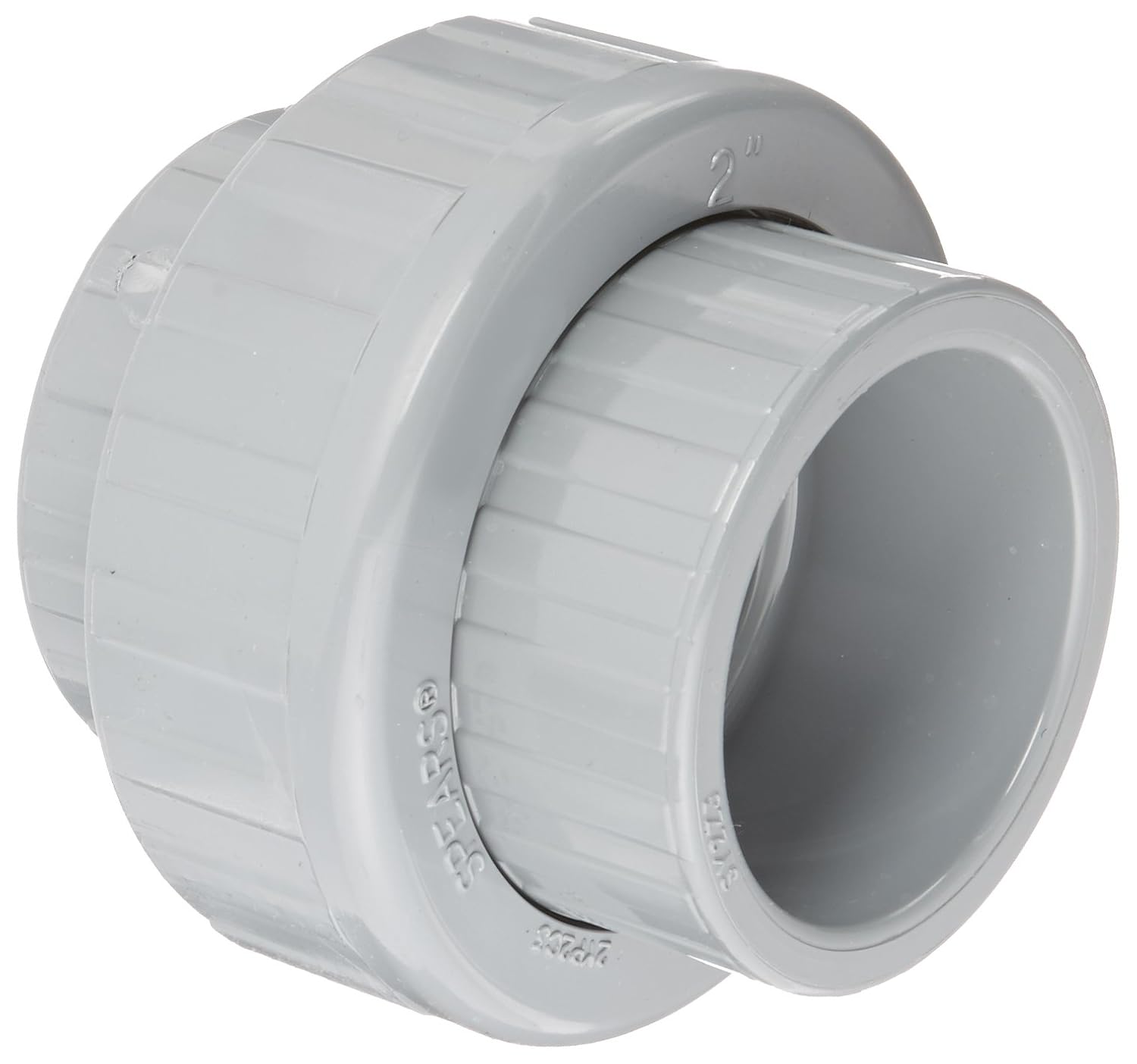 Spears 857-C Series CPVC Pipe Fitting, Union with Viton O-Ring, Schedule 80, 2" Socket