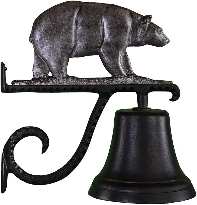 Montague Metal Products 7.75″ Diameter Cast Bell with Ornament, Hanging Bell, Dinner Bell, Heavy Duty Cast Aluminum (Motorcycle)
