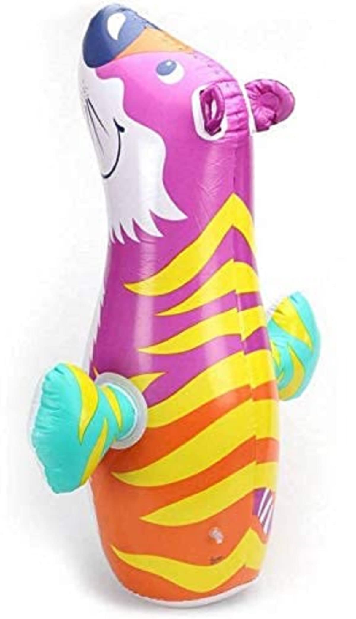 NELSTRAB:- Tiger Hit Me Inflatable Toy for Water Filled Base BOP for Toddlers PVC Punching Bag for Kids(Multi Color)(1 PIS) - Image 2 thumbnail