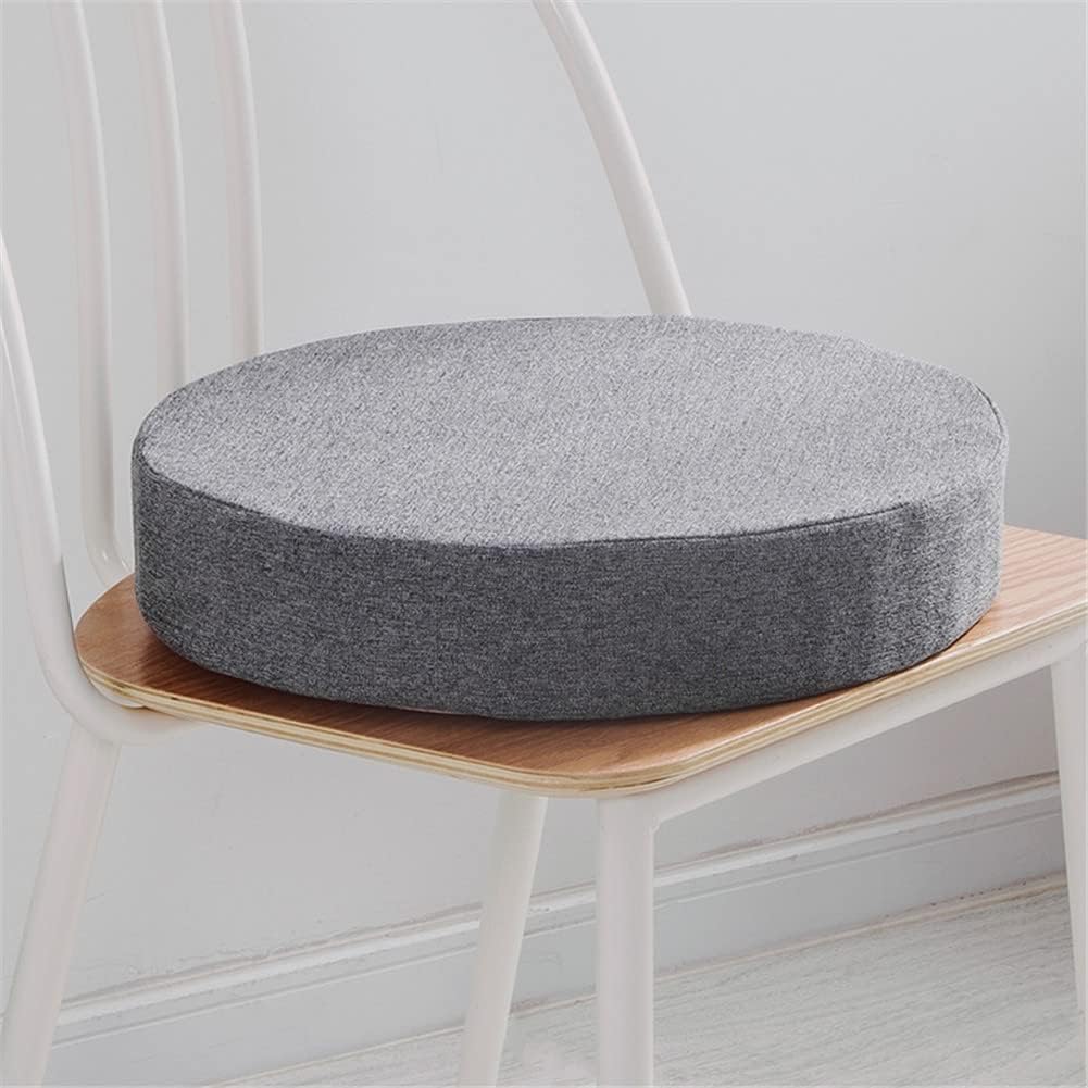 Cojines de silla, cojín de espuma viscoelástica for sillón, cojín elevador antideslizante, cojín de asiento cómodo for silla for interior, exterior, coche, oficina, sofá, redondo (50 x 50 x 5 cm, marr