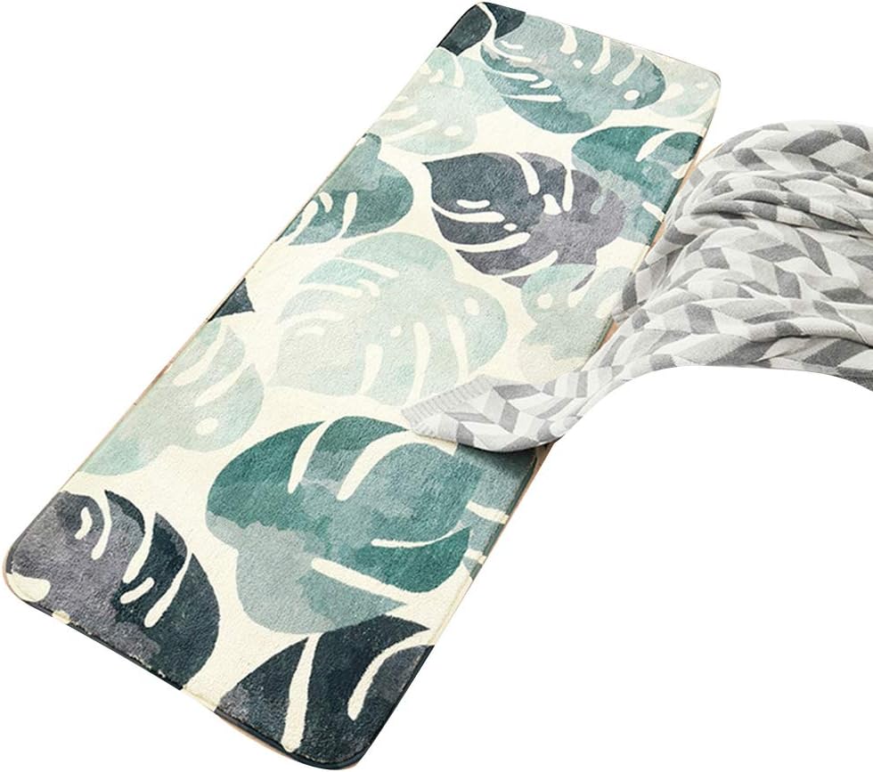 Fluffy&Soft Areas Rugs, Leaf Letters Print Thick Comfy Floor Carpet Mat Cushion for Bedroom Living Room Girls Kids Nursery Home Decor 5 60 * 160cm