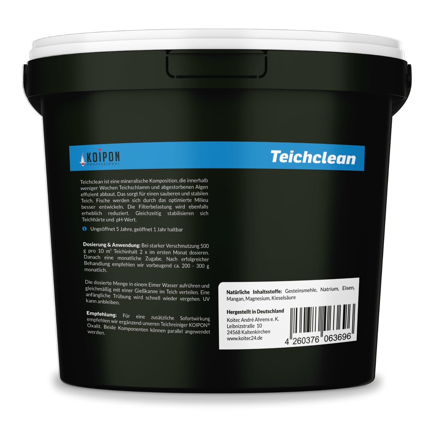 KOIPON Teichclean 1 kg Teichschlammentferner, Biologischer Abbau von Teichschlamm, Teichreinigung von Laub, Schlamm und Ablagerungen, für Fischteich oder Gartenteich