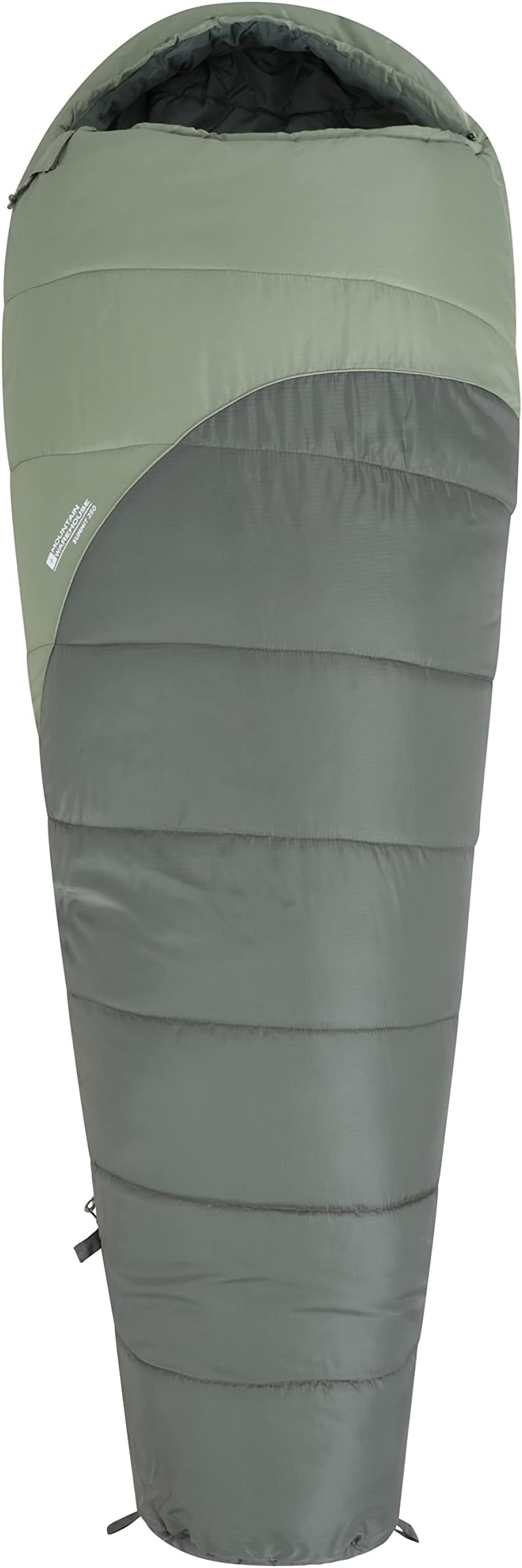 Mountain Warehouse Summit 250 Sleeping Bag - 3/4 Season Insulated & Mummy Shaped Bag - For Spring Summer, Camping & Trekking