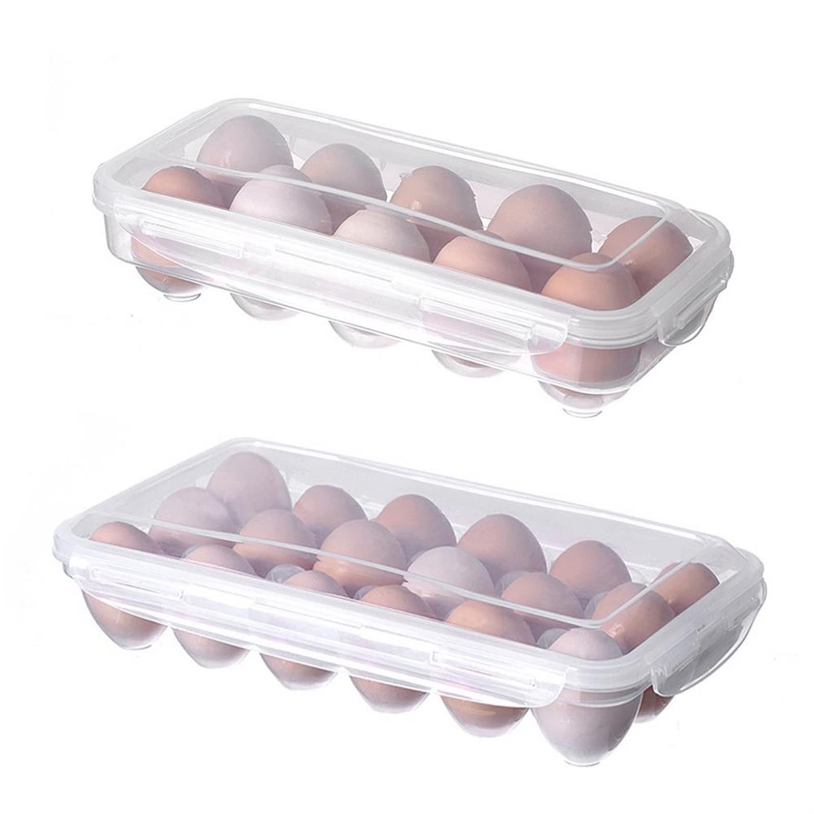 Cesta de Huevos Caja de Almacenamiento de Huevos con Tapa Refrigerador de Cocina Caja de Huevos Rejilla de caída de Huevos Caja de Almacenamiento de Huevos Nevera Organizador de Huevos (10)