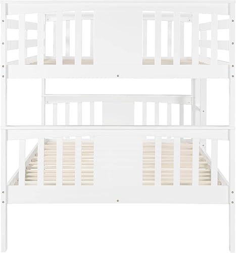Miniatura 5 de Voohek Litera completa sobre matrimonial marco de cama de almacenamiento de madera con escalera y 3 cajones debajo se puede dividir en dos camas
