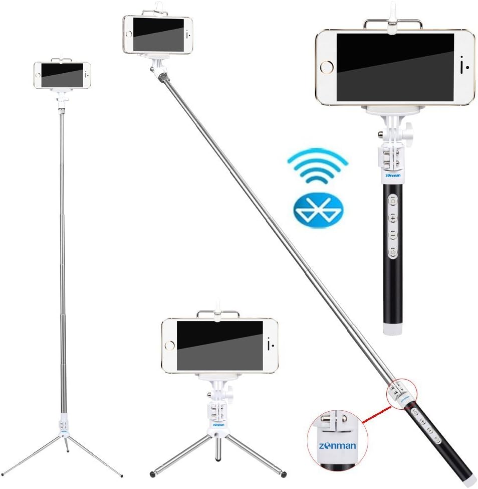Extendable Selfie Handheld Stick Monopod Handheld Fully Adjustable Handheld Monopod Universal Selfie Stick Telescopic Mobile Phone Holder for Iphone Samsung THC ZTE Huawei and Other System Over IOS 6.0 and Android 4.2.2 Smartphones