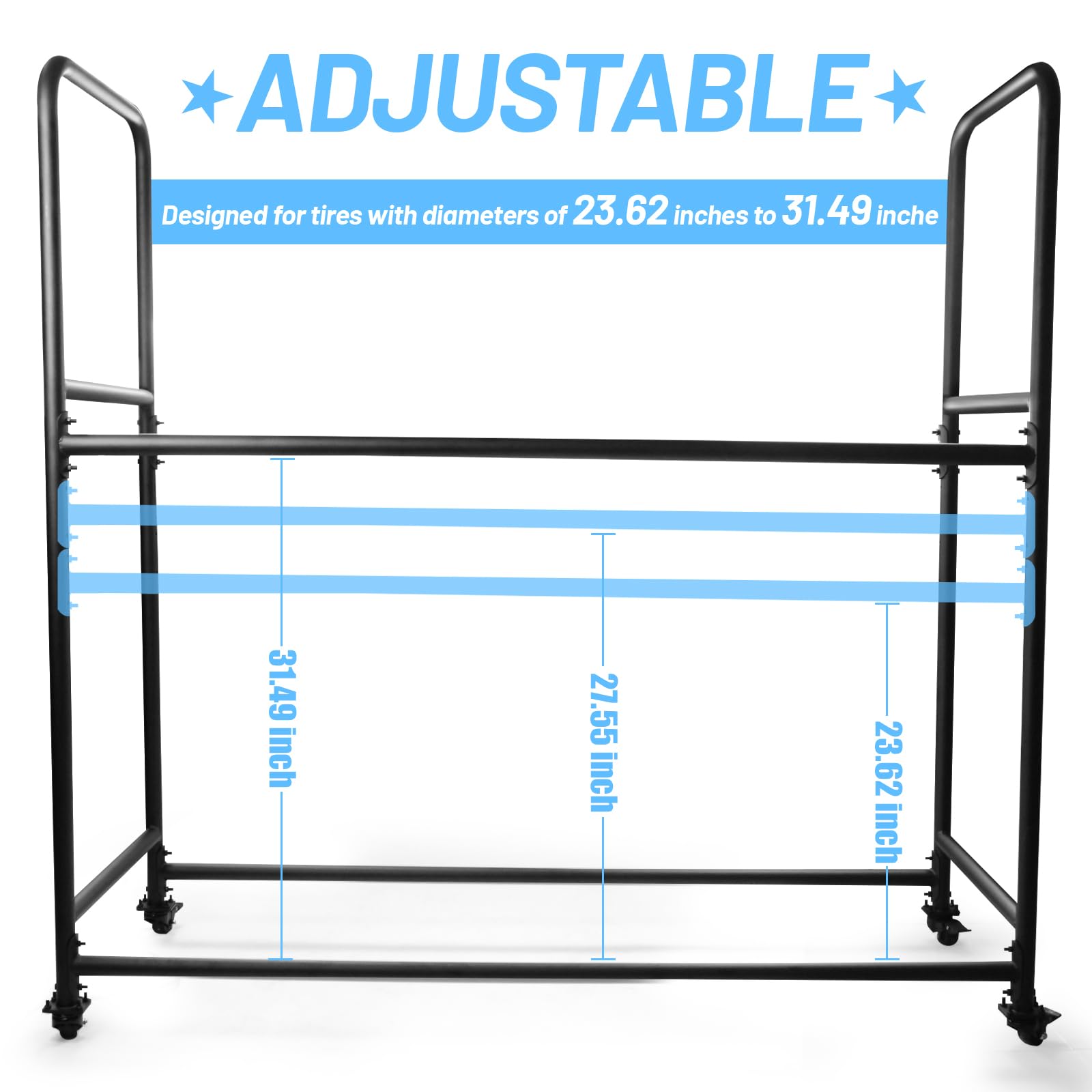 Snapklik.com : ZUIWAN Rolling Tire Rack For Garage,Tire Storage Rack ...