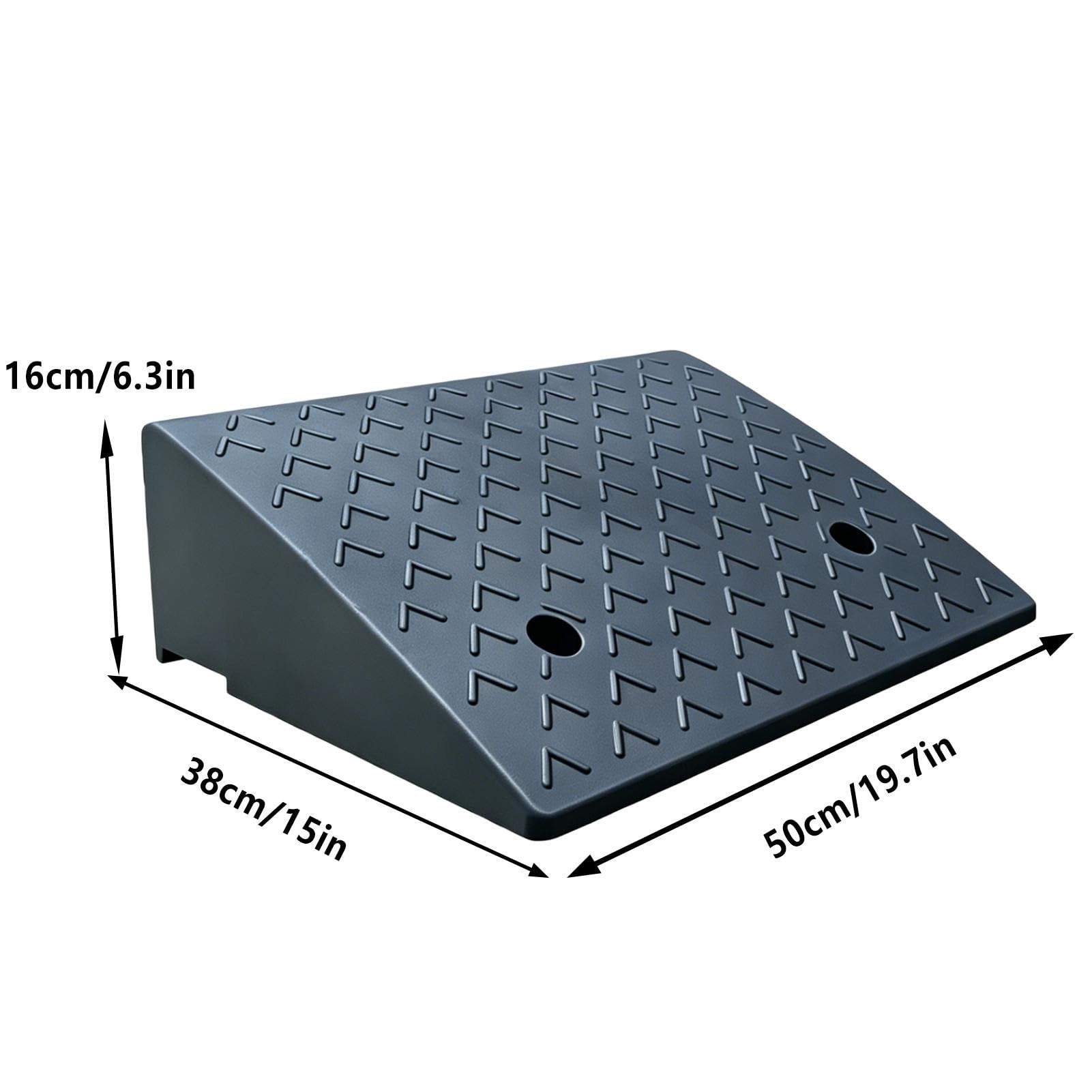 Najazd Krawężnikowy Wymiary 50 X 38 Cm, Wysokość 14–16 Cm, Przenośna Rampa | Do Wózków Inwalidzkich, Garaży, na Podjazdy i Rampy Załadunkowe(16cm/6.3in)