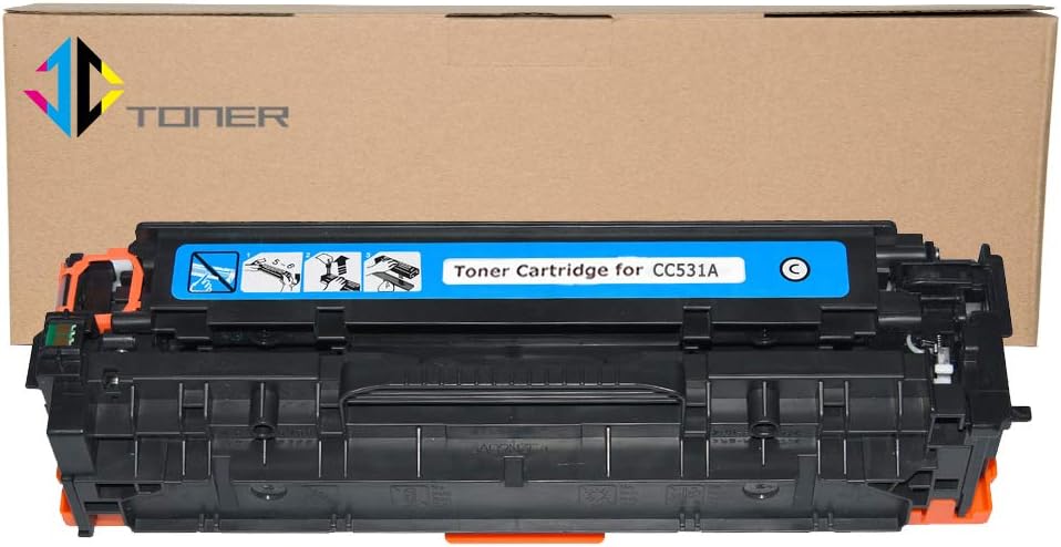 Compatible Toner Cartridge Replacement for HP 304A CC531A for use with Color CP2025 CP2025dn CM2320fxi MFP; Canon imageCLASS MF726Cdw LBP766(Cyan,1-Pack)