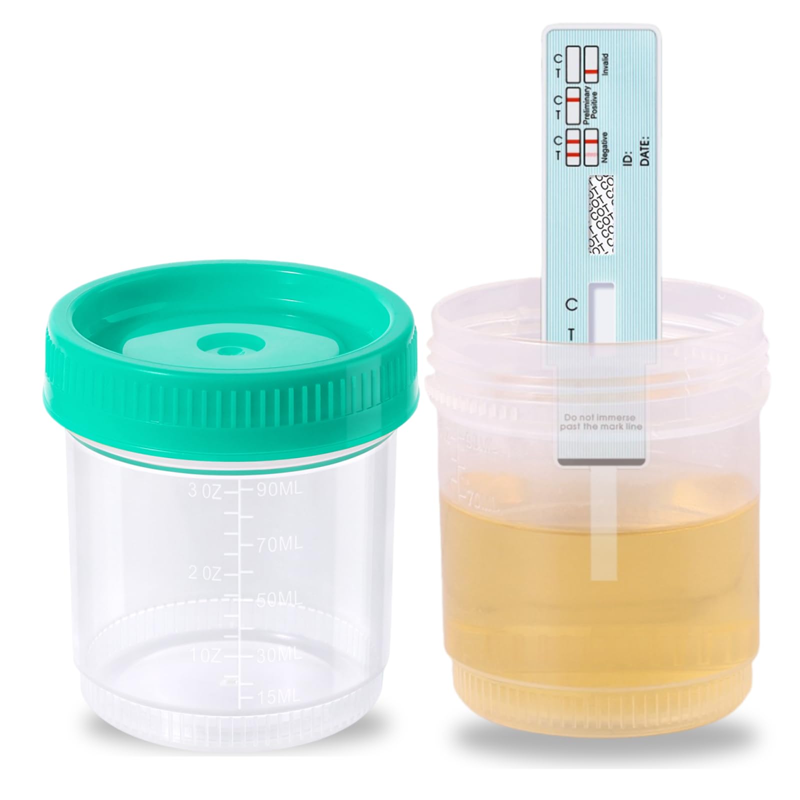 Amazon.com: Specimen Collection Cups with Tight Screw Lids, 2 Pack Leak ...