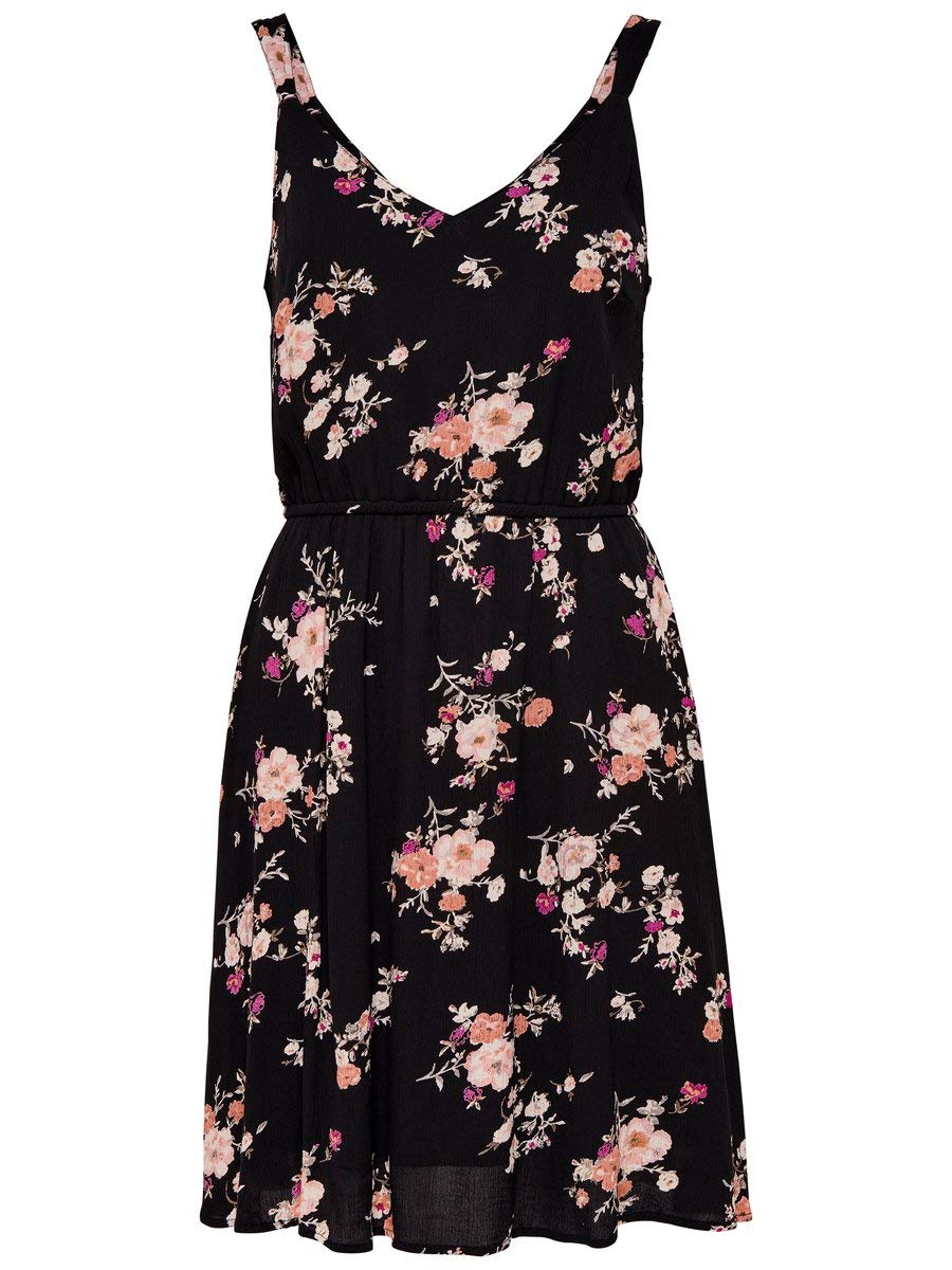 ONLY Damen Kleid ohne Ärmel Blumenprint