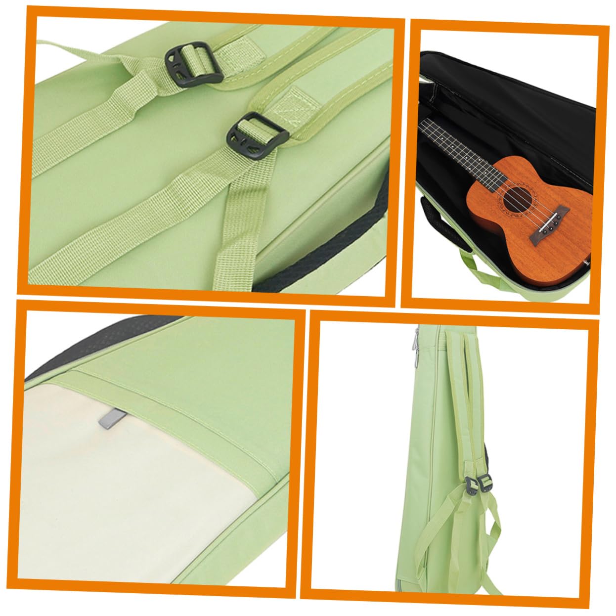 Generico Custodia Per Ukulele 23 Pollici Borsa Imbottita Oxford Trasporto Facile Per Musicisti Adatta Per Ukulele a 65 Cm Design Pratico Tracolla Comoda