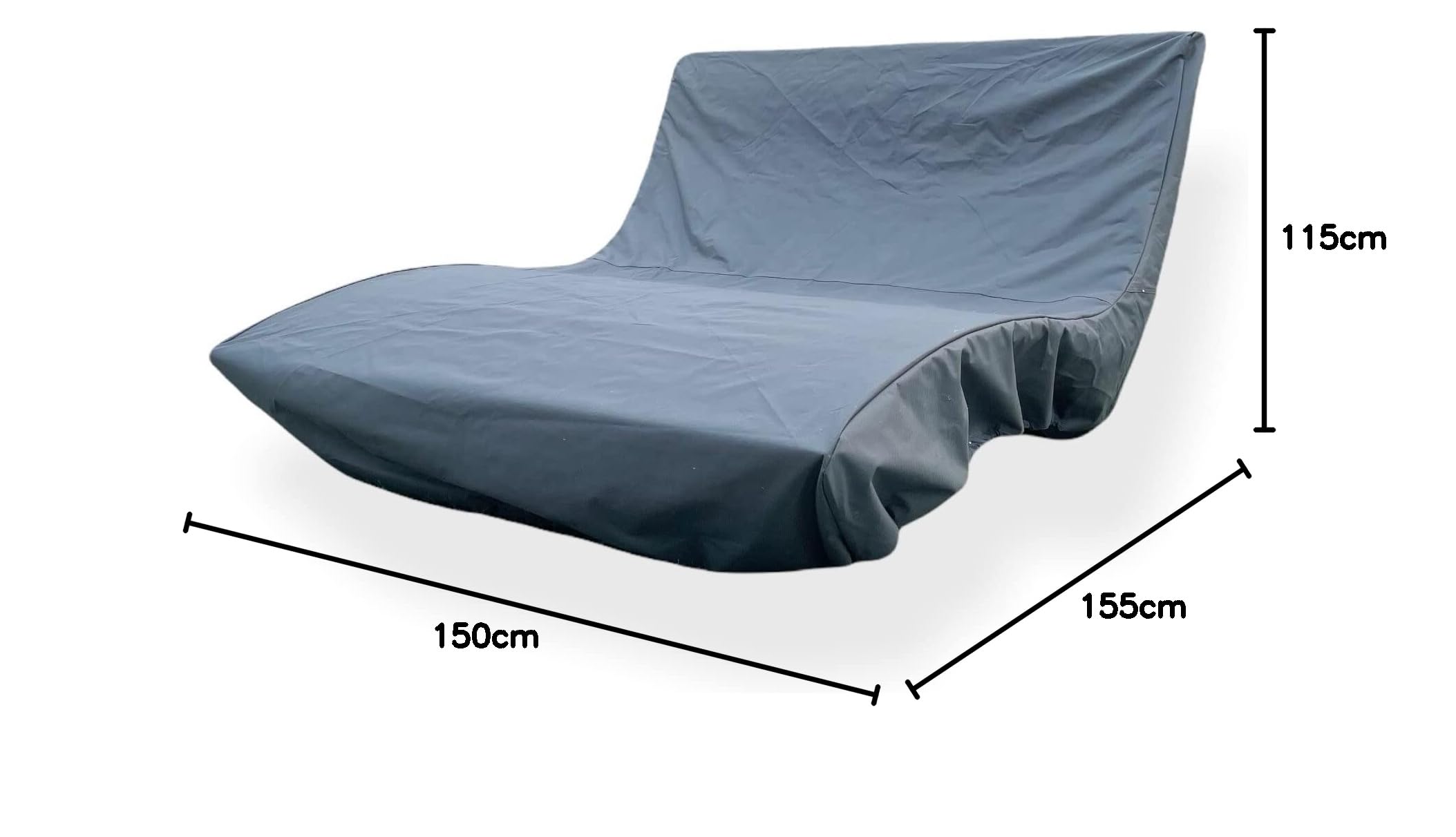 Waldsofa Swing mit Auflage + Schutzhülle, Lärche, 360° drehbar, für 2-3 Personen, Sonnenliege, Wellenliege, Relaxliege, Himmelsliege, Liege für den Garten