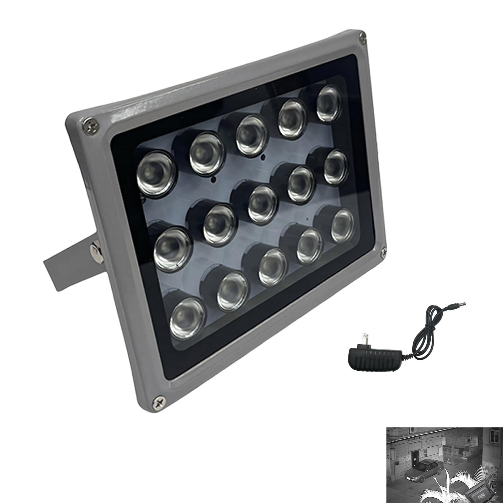 IR Illuminator for CCTV Security Camera,ir Lights for Night Vision Illuminator Light, Rainproof, Automatic Switch at Night (15 Led IR Lights)