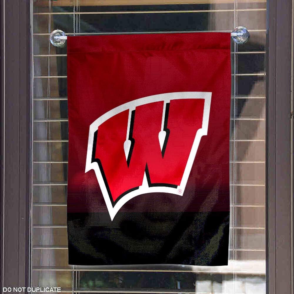 Wisconsin Badgers Gradient Colors Garden Flag and Banner - Image 4