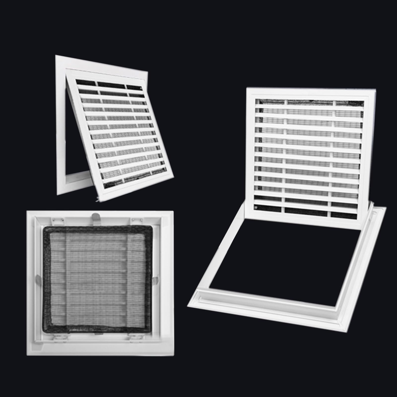 Trampilla Pladur Panel De Acceso para Ventilación De Techo Y Pared para Abertura 15-80 Cm, Tapa De Orificio De Plástico ABS Blanco, Puertas De Acceso con Interruptor A Presión(200x350 mm)