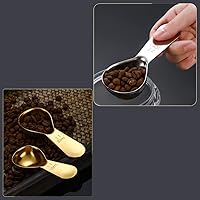 Vista 4 de 2 cucharas de café de acero inoxidable, las buenas cucharas medidoras de acero inoxidable para café, té y más