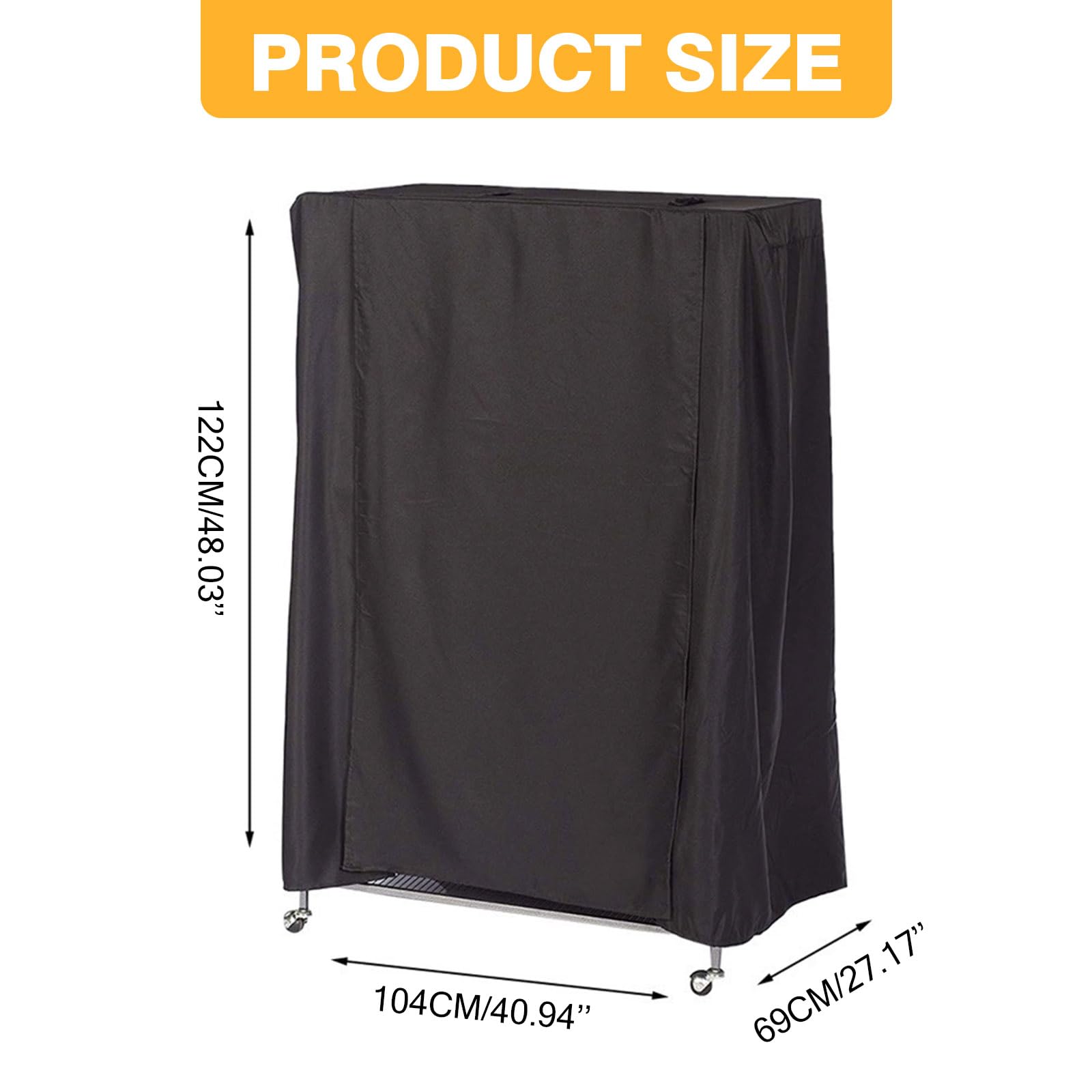 Copertura per gabbia per uccelli, impermeabile, buona notte, grande copertura protettiva per gabbie di pappagallo, blackout universale per gabbie quadrate, nero, 122 x 104 x 69 cm