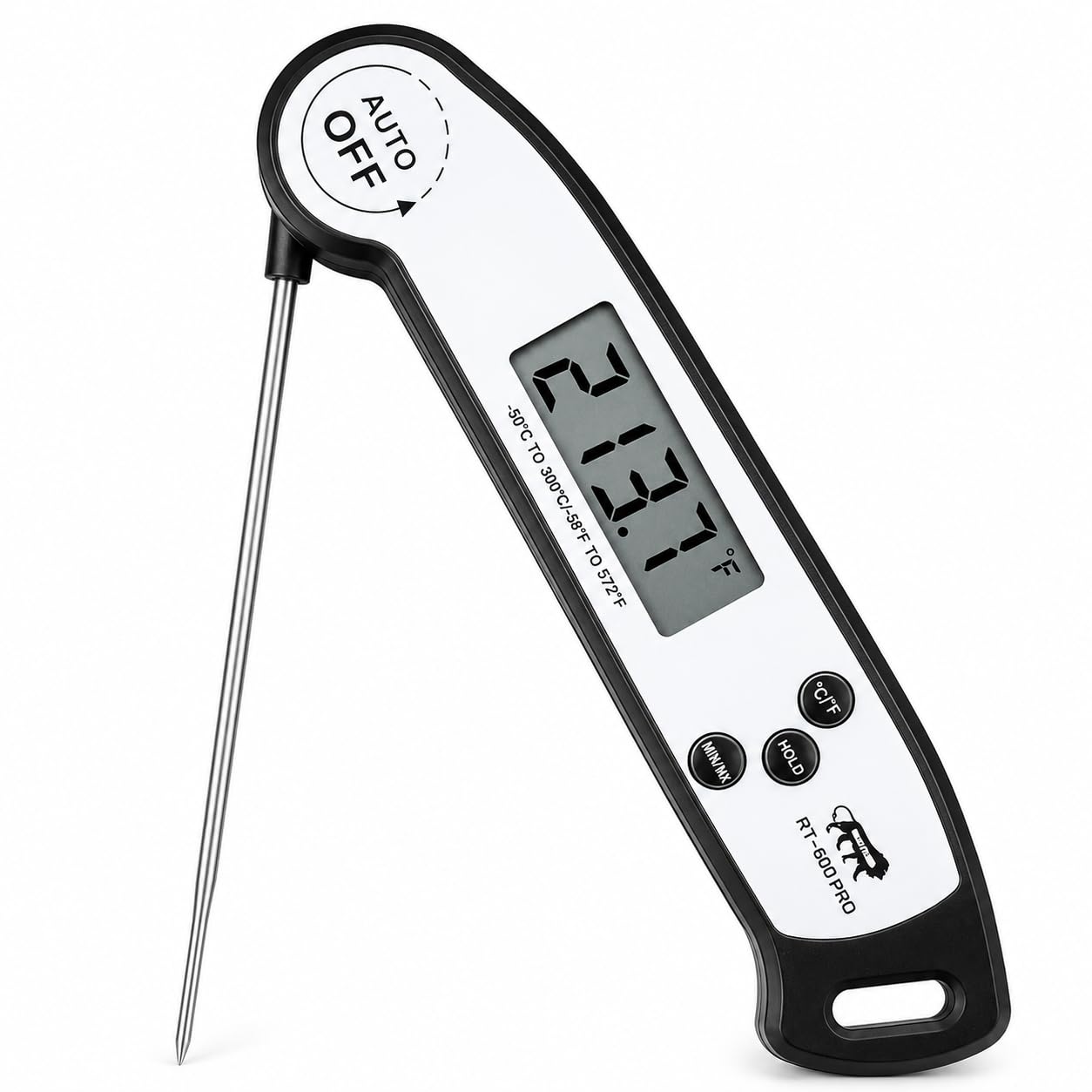 QT-600 PRO Digital Food Thermometer for Kitchen | Instant Read Meat Thermometer with Foldable Probe, Backlight, IP66 Waterproof | -50°C to 300°C | Cooking, BBQ, Grill, Lab, Fridge Use-image-29